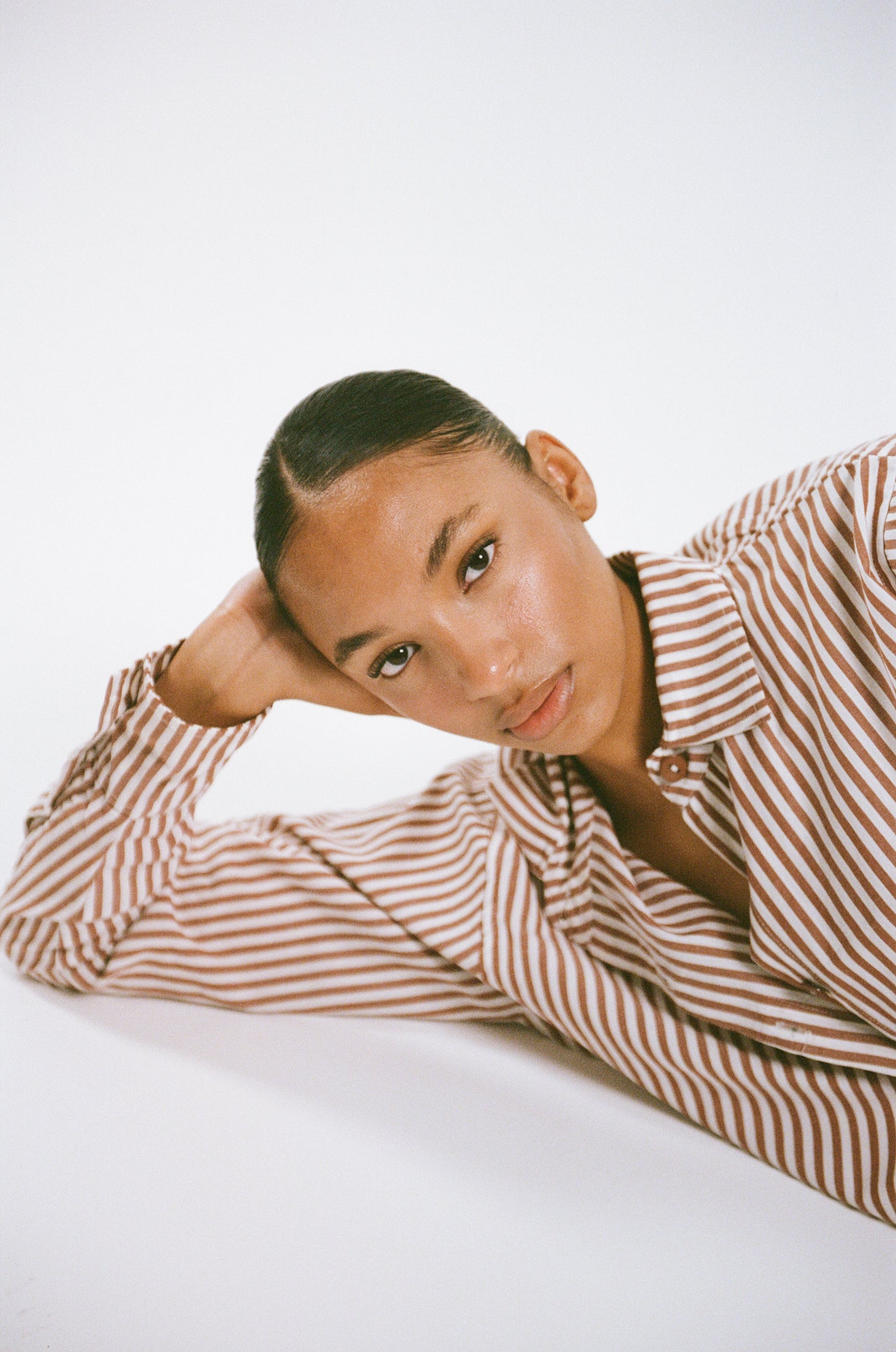 Button Down Shirt Chocolate Stripe