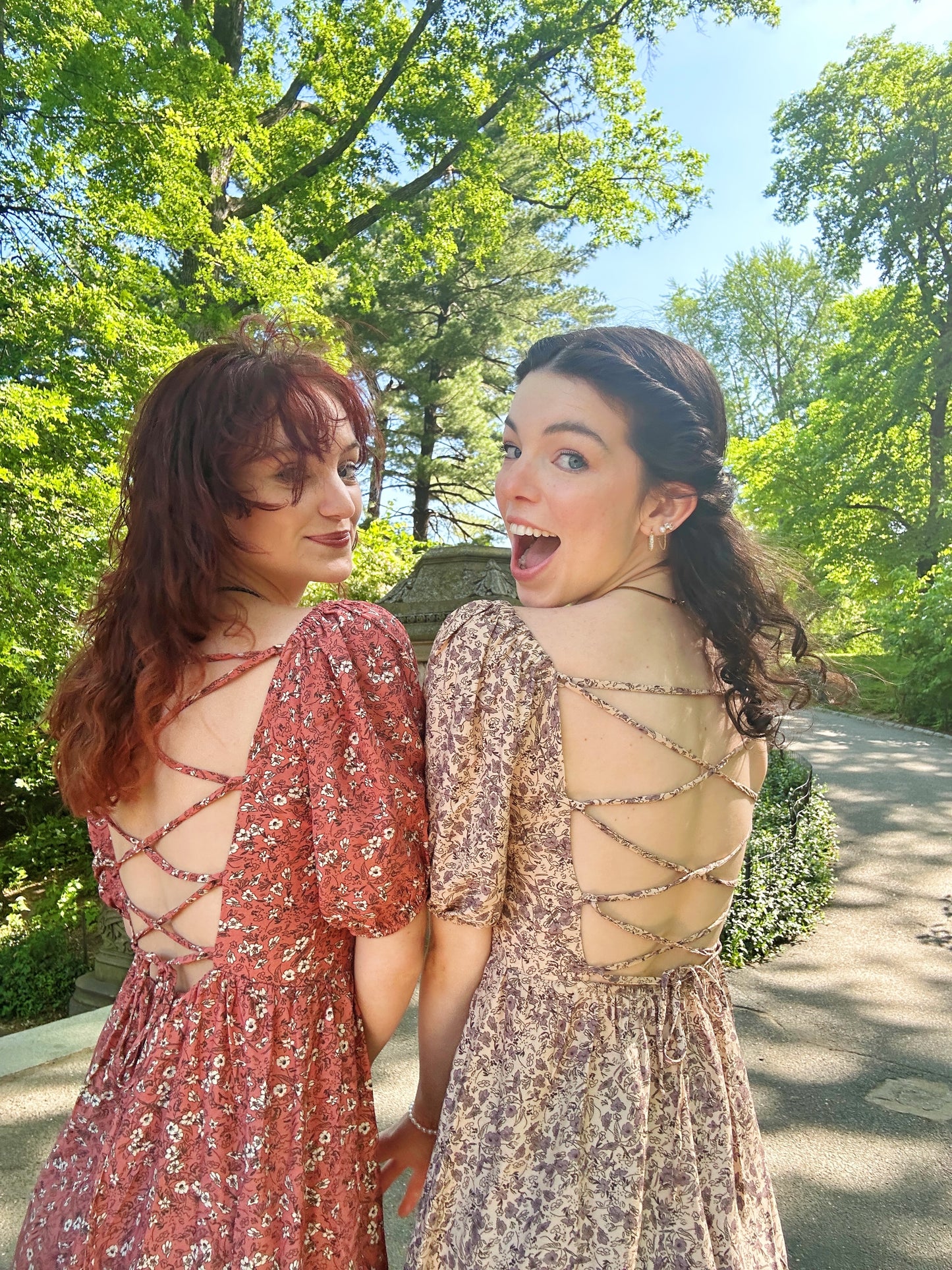 Dena Dress in Rhubarb Floral