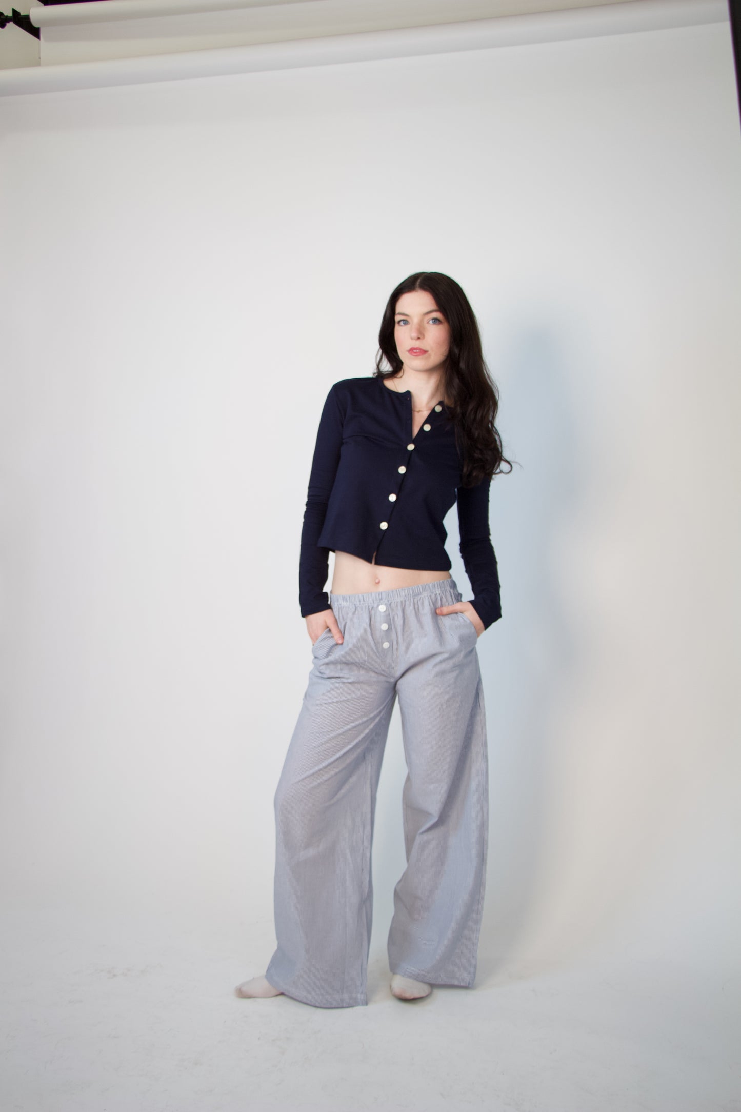 Boxer Pants Ocean Blue Stripe