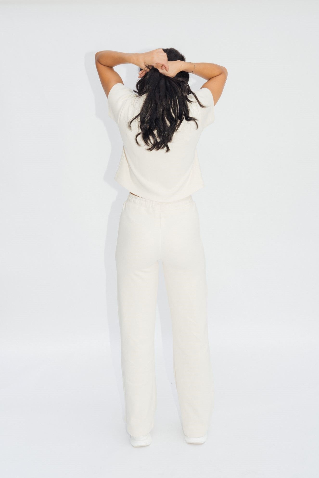 Wide Leg Lounge Pants Cream