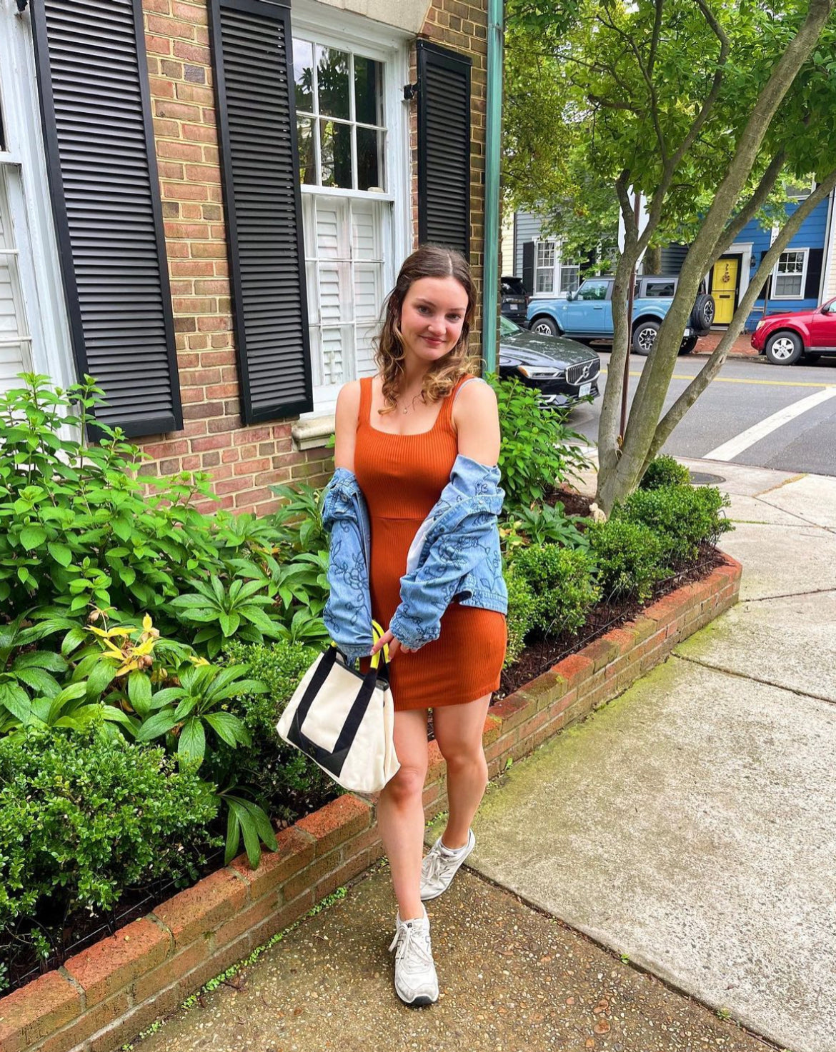 Sonja Dress in Rust Rib