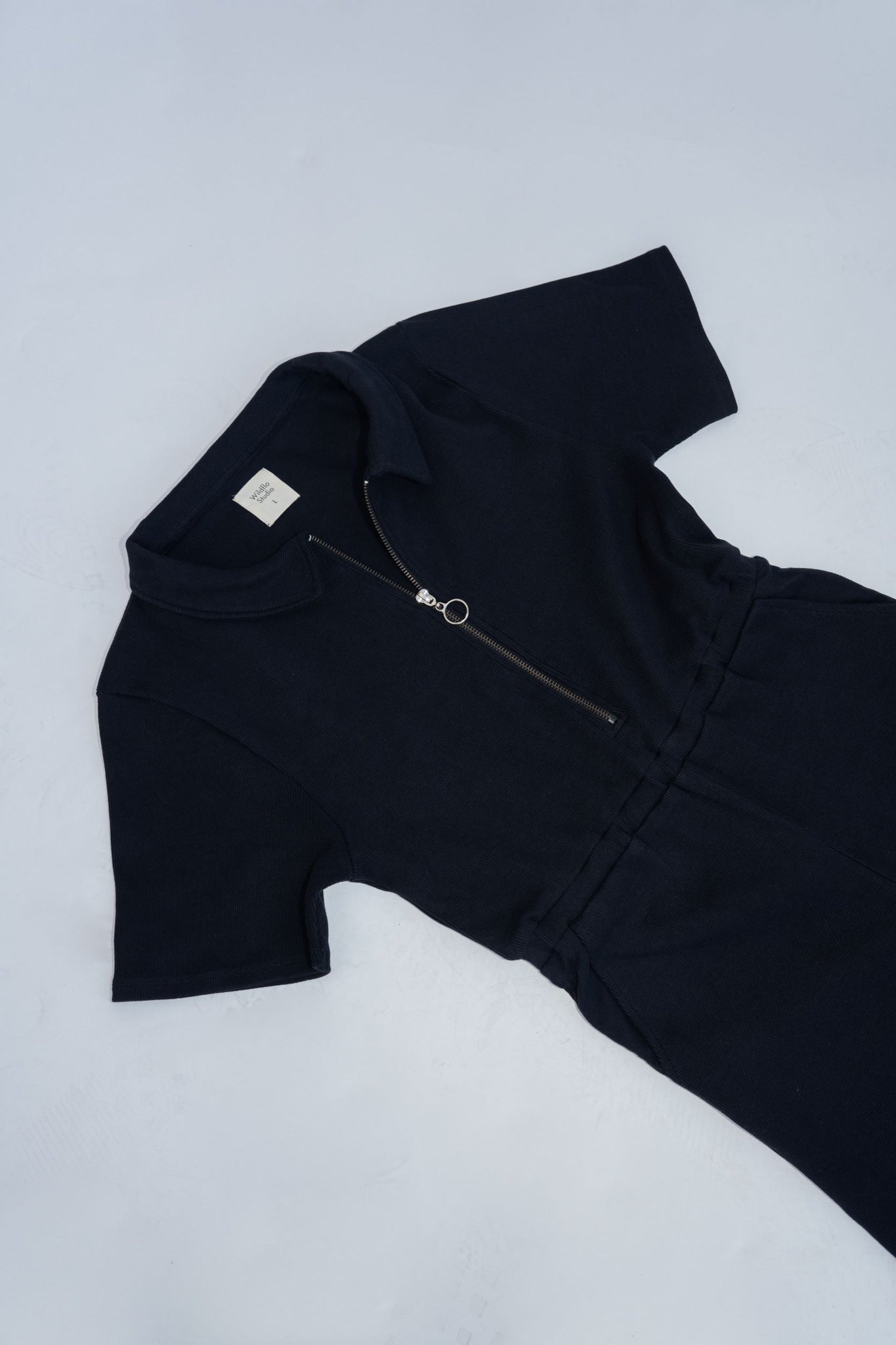 Ribbed Polo Jumpsuit Jet