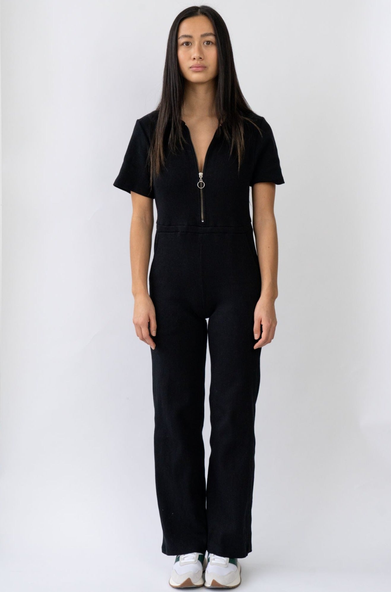 Ribbed Polo Jumpsuit Jet