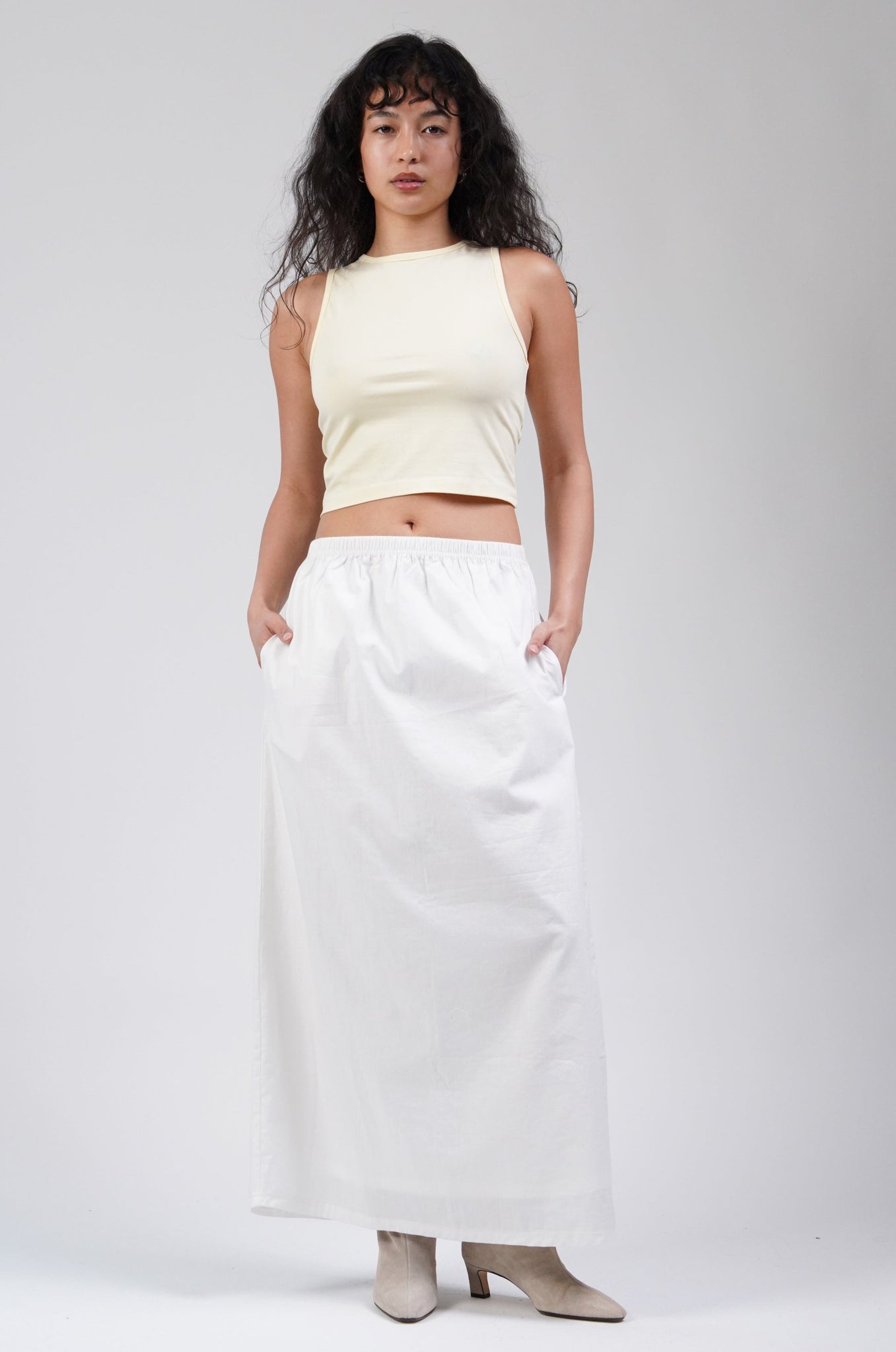 Poplin Maxi Skirt
White