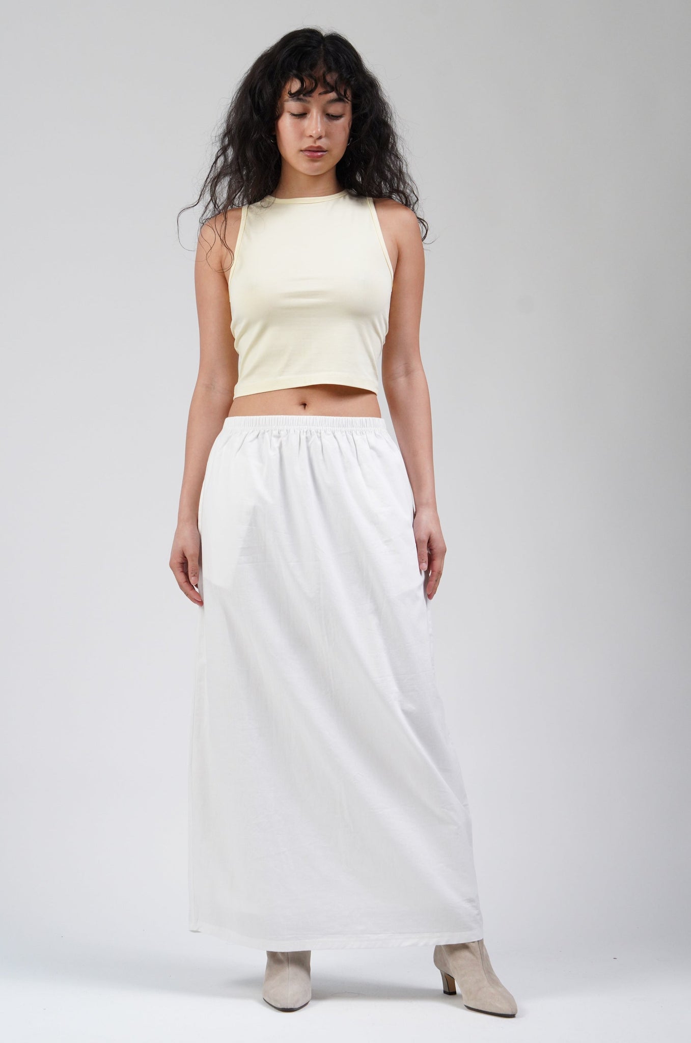 Poplin Maxi Skirt
White