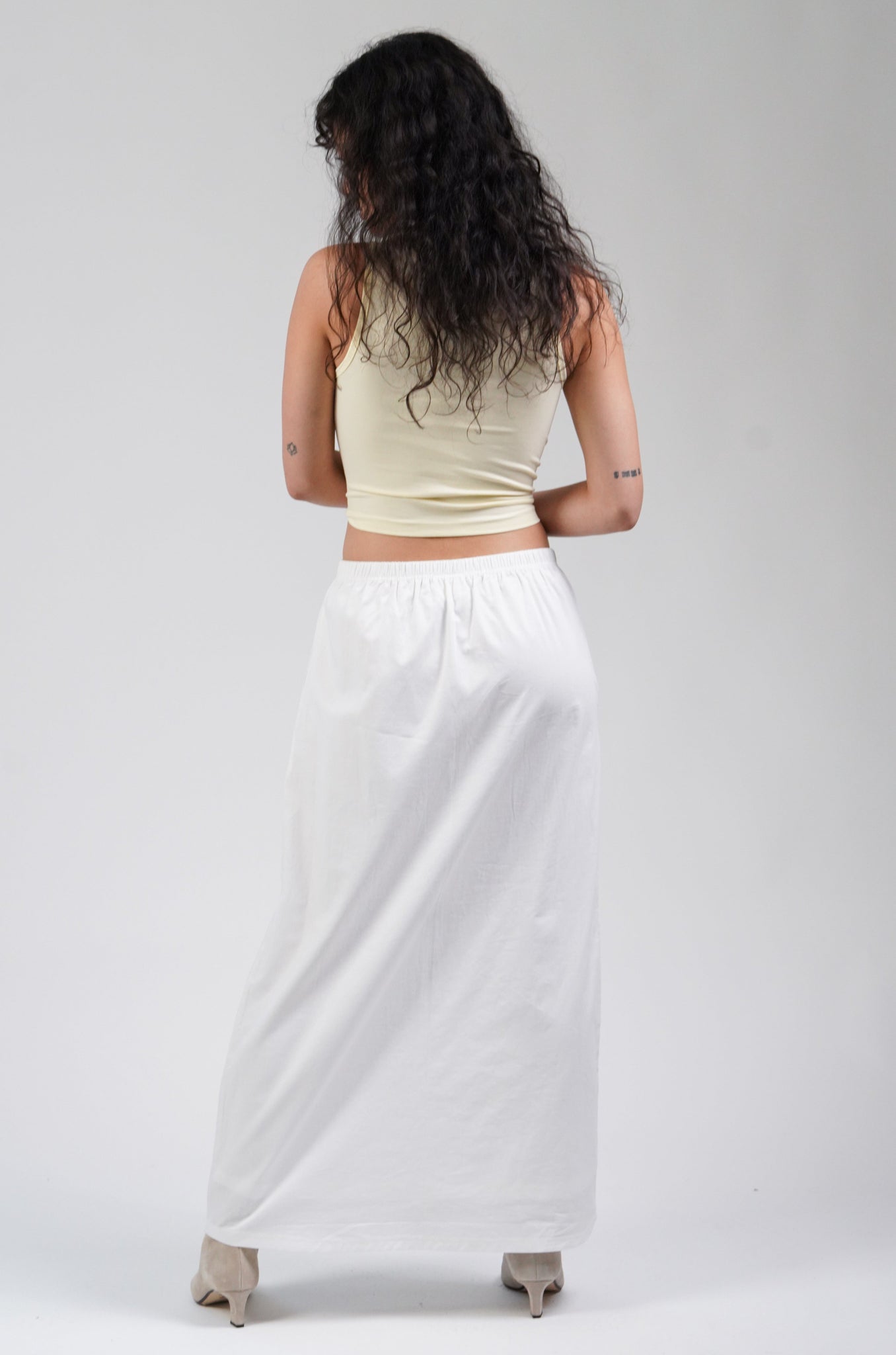 Poplin Maxi Skirt
White