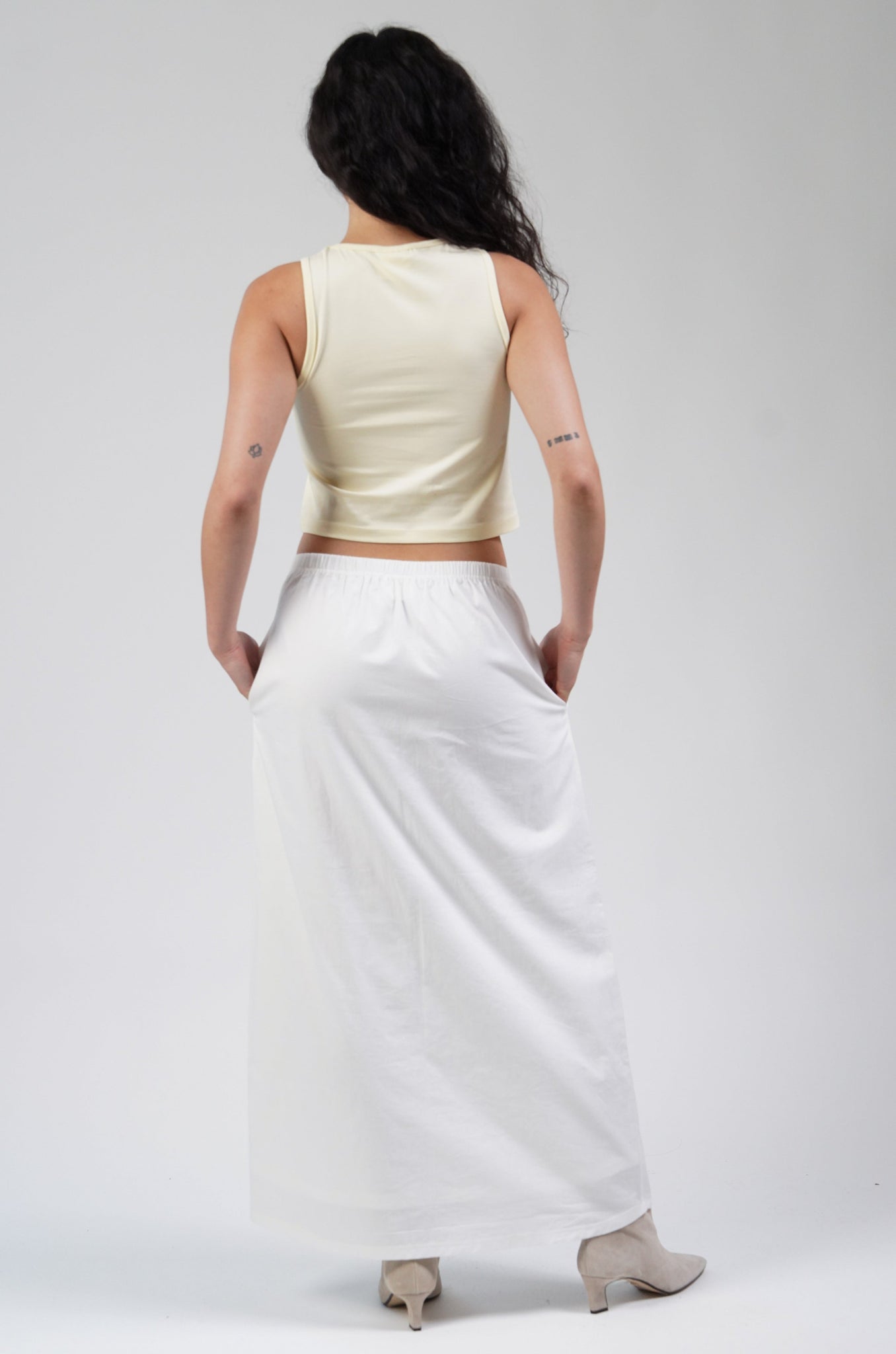 Poplin Maxi Skirt
White