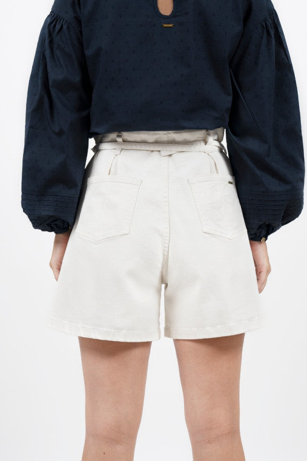 Montana Denim Shorts - Alto White