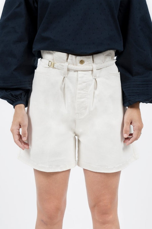 Montana Denim Shorts - Alto White