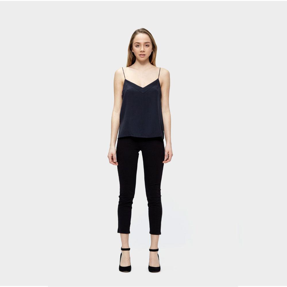 Silk Cami Top in Black
