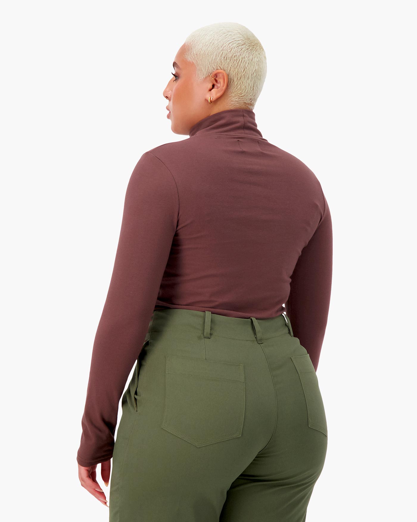 Organic Cotton Turtleneck in Brown