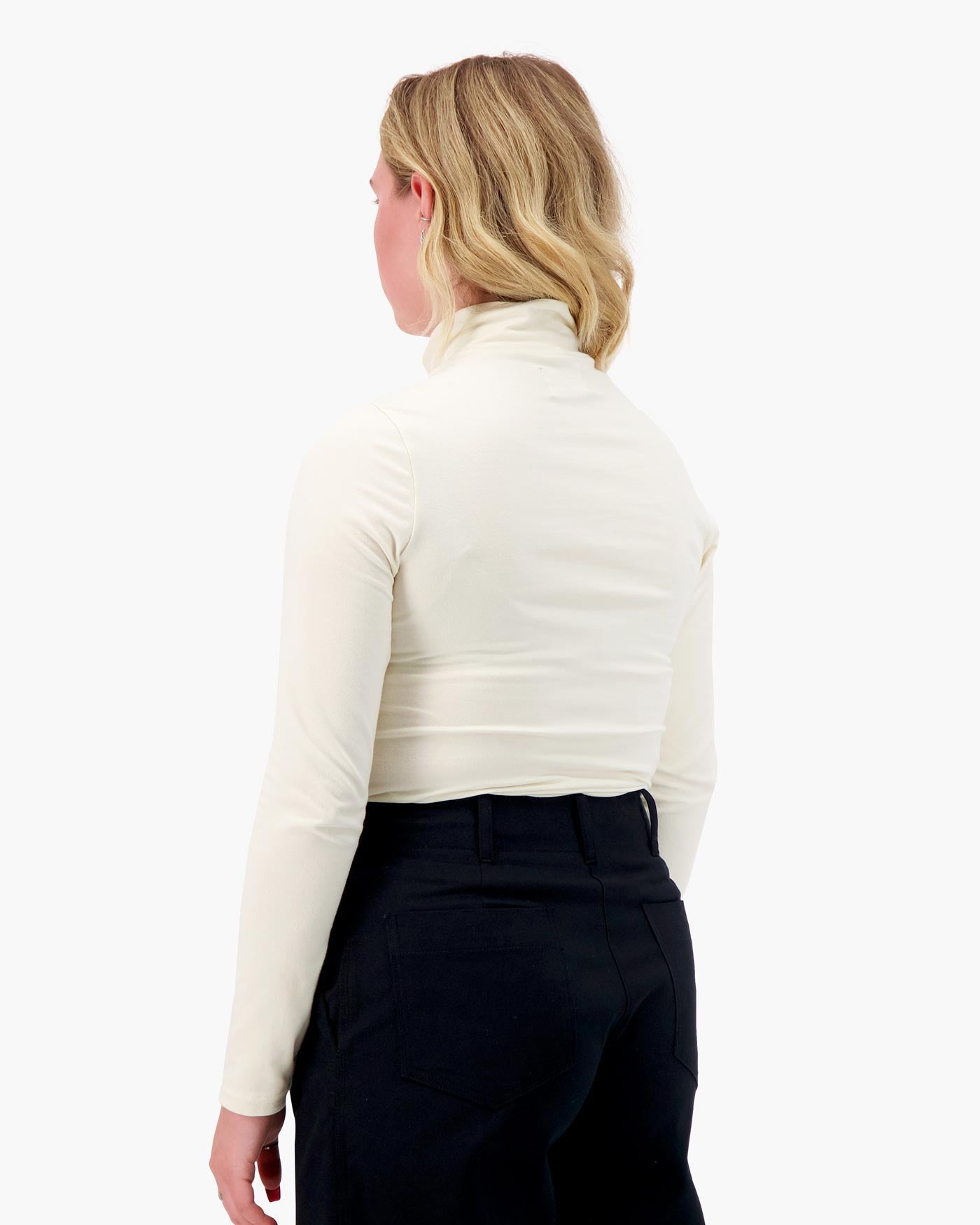 Organic Cotton Turtleneck in Natural