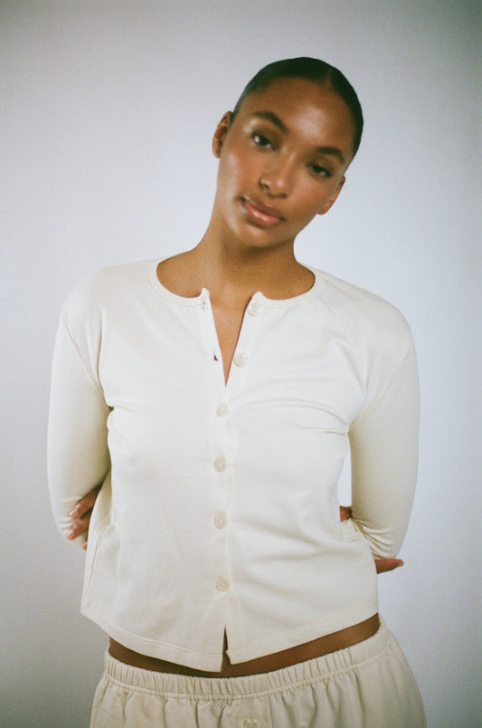 Cotton Cardigan Cream
