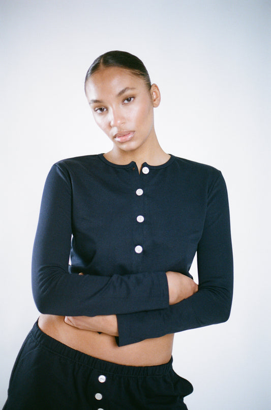 Cotton Cardigan Navy